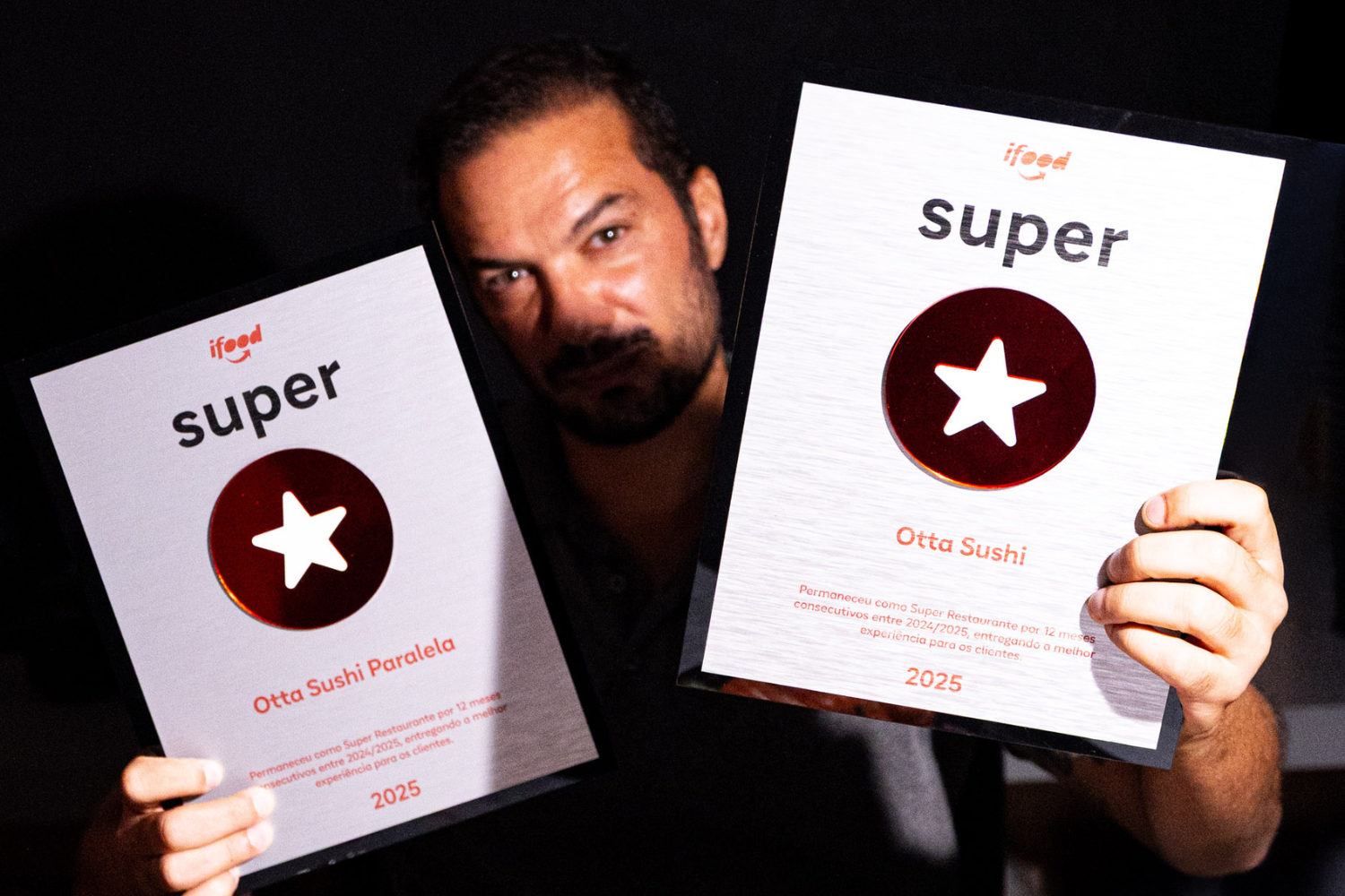 Prêmio Super iFood como maior vendedor de sushi no delivery em Salvador, 34X em receita sobre investimento em mídia.